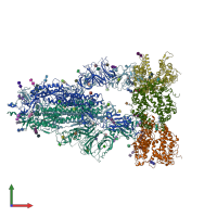 PDB entry 7ct5 coloured by chain, front view.