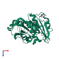 PDB entry 7cts coloured by chain, top view.