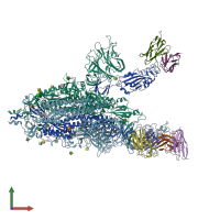 PDB entry 7cwl coloured by chain, front view.