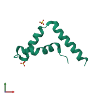 PDB entry 7cyu coloured by chain, front view.