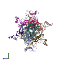 PDB entry 7d0a coloured by chain, side view.
