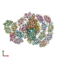 PDB entry 7d0j coloured by chain, front view.