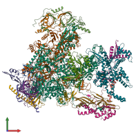 PDB entry 7d59 coloured by chain, front view.