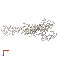 PDB entry 7dwu coloured by chain, top view.