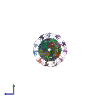 PDB entry 7e80 coloured by chain, side view.