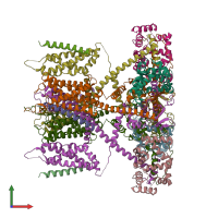 PDB entry 7e8e coloured by chain, front view.