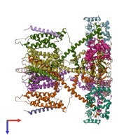 PDB entry 7e8e coloured by chain, top view.