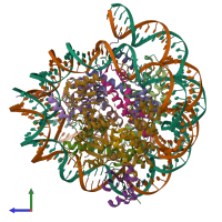 PDB entry 7e8i coloured by chain, side view.