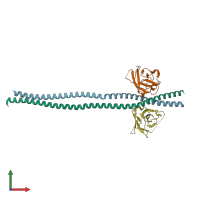 PDB entry 7eaa coloured by chain, front view.