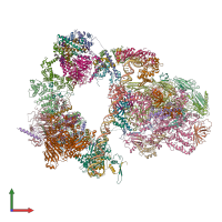PDB entry 7eg9 coloured by chain, front view.