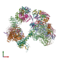 PDB entry 7ega coloured by chain, front view.