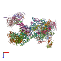 PDB entry 7ega coloured by chain, top view.