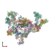 PDB entry 7ena coloured by chain, front view.