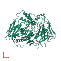 PDB entry 7f65 coloured by chain, front view.