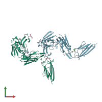 PDB entry 7f71 coloured by chain, front view.