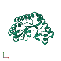 PDB entry 7fbw coloured by chain, front view.