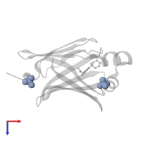 SULFATE ION in PDB entry 7fzb, assembly 1, top view.