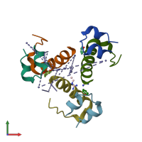 PDB entry 7ins coloured by chain, front view.