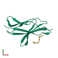 PDB entry 7jgu coloured by chain, front view.