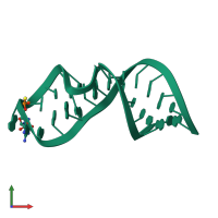 PDB entry 7jjd coloured by chain, front view.