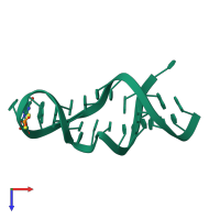 PDB entry 7jjd coloured by chain, top view.