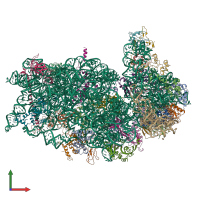 PDB entry 7jqc coloured by chain, front view.
