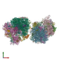PDB entry 7jqm coloured by chain, front view.