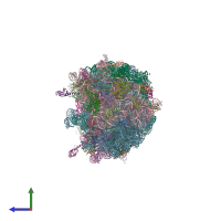 PDB entry 7jqm coloured by chain, side view.