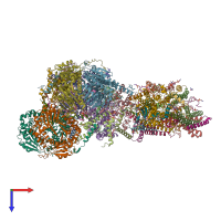 PDB entry 7jrp coloured by chain, top view.