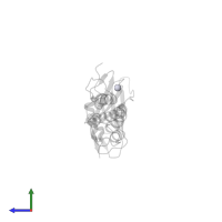 PLATINUM (II) ION in PDB entry 7jzi, assembly 1, side view.