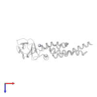 PLATINUM (II) ION in PDB entry 7jzi, assembly 1, top view.