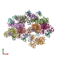 PDB entry 7k5j coloured by chain, front view.