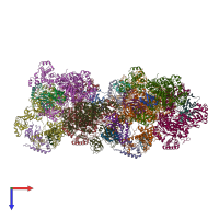 PDB entry 7k5j coloured by chain, top view.