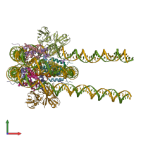 PDB entry 7k61 coloured by chain, front view.