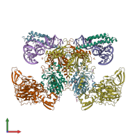 PDB entry 7ka0 coloured by chain, front view.