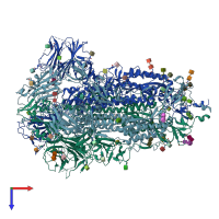 PDB entry 7ke8 coloured by chain, top view.