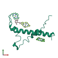 PDB entry 7ku5 coloured by chain, front view.