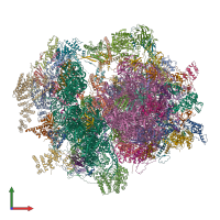 PDB entry 7l08 coloured by chain, front view.