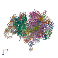 PDB entry 7l08 coloured by chain, top view.