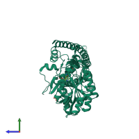 PDB entry 7l1t coloured by chain, side view.