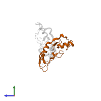 TNF receptor-associated factor 6 in PDB entry 7l3l, assembly 1, side view.