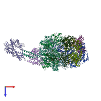 PDB entry 7l6n coloured by chain, top view.