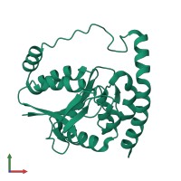 PDB entry 7ldi coloured by chain, front view.
