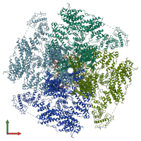 PDB entry 7lhe coloured by chain, front view.