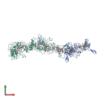 PDB entry 7lq5 coloured by chain, front view.