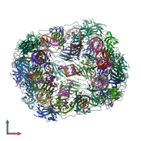 PDB entry 7m2t coloured by chain, front view.