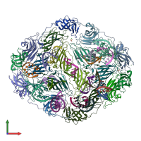 PDB entry 7m2v coloured by chain, front view.