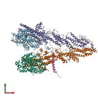 PDB entry 7m2x coloured by chain, front view.