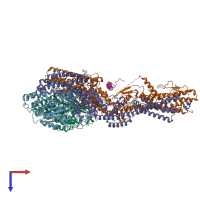 PDB entry 7m2x coloured by chain, top view.