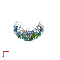 PDB entry 7m50 coloured by chain, top view.